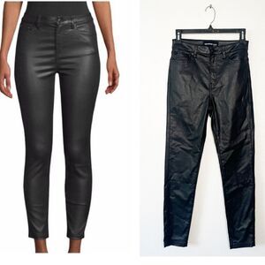 NWT The Kooples Franky Mid-Rise Coated Faux Leather Pants Size 27 Boho Moto